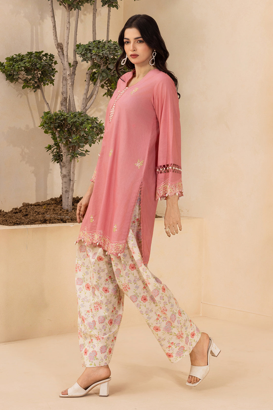 Embroidered Shirt Shalwar - 0742