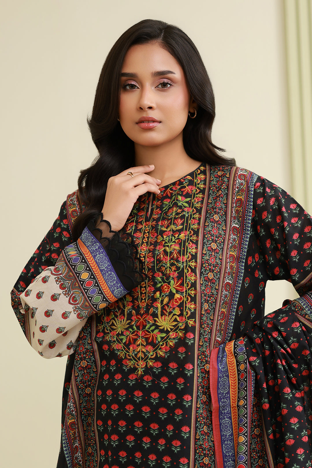 Embroidered Shirt Dupatta - 0808