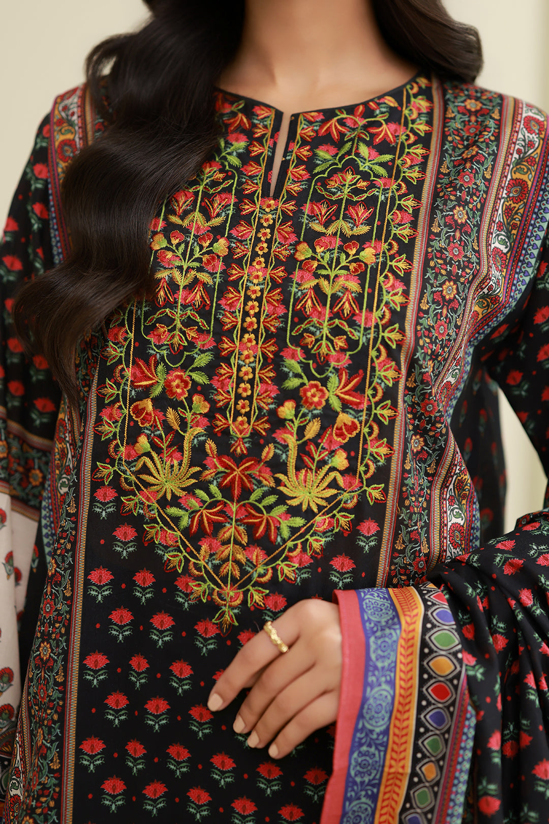 Embroidered Shirt Dupatta - 0808