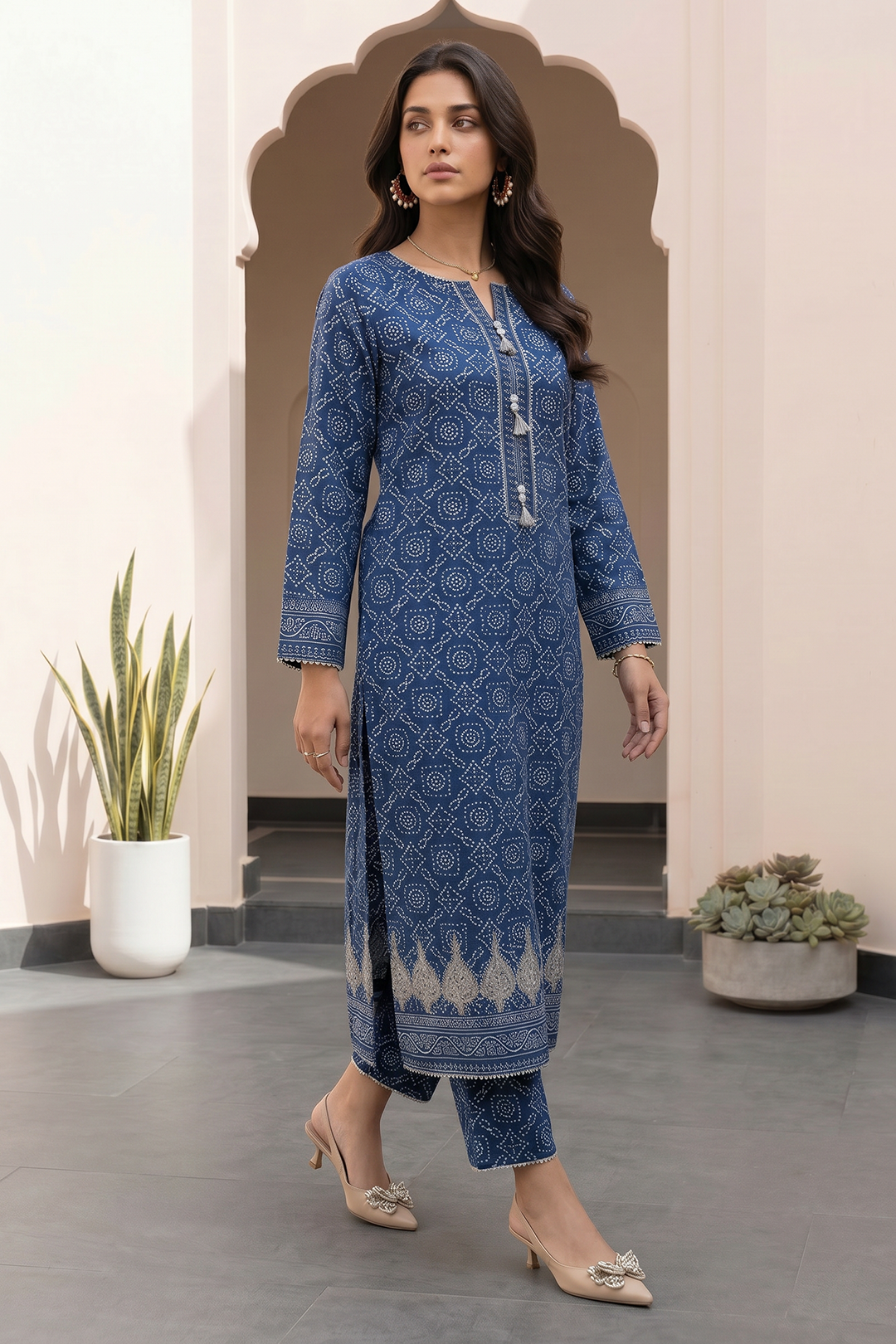 Embroidered Shirt Shalwar - 0809