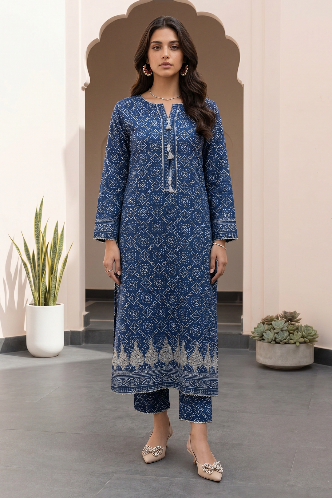 Embroidered Shirt Shalwar - 0809