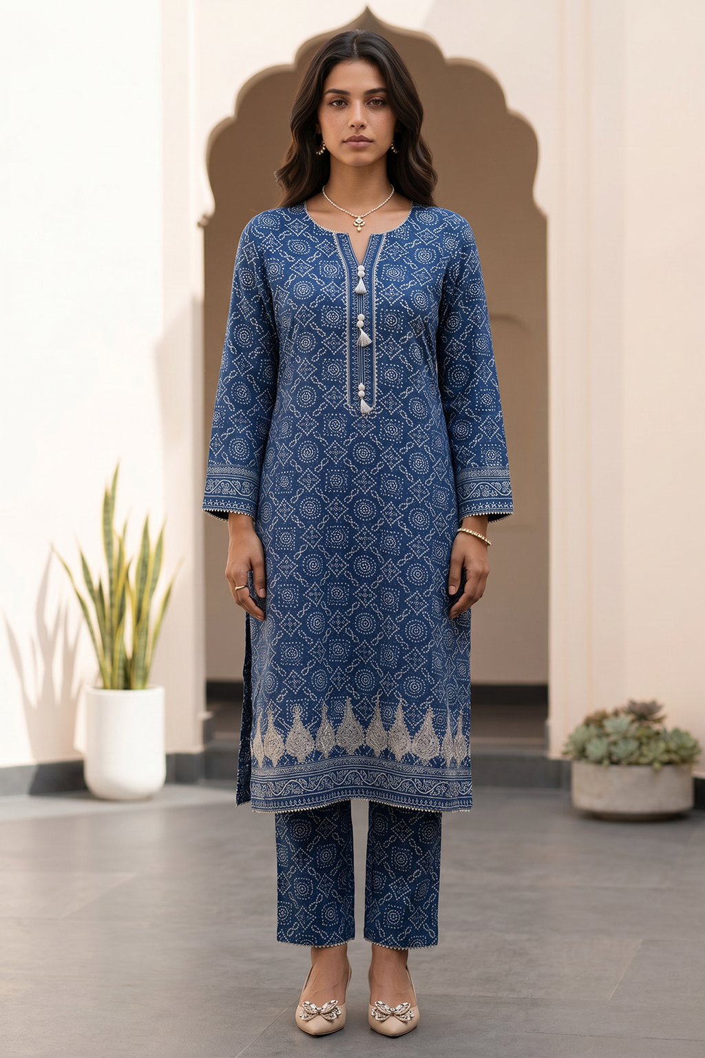 Embroidered Shirt Shalwar - 0809