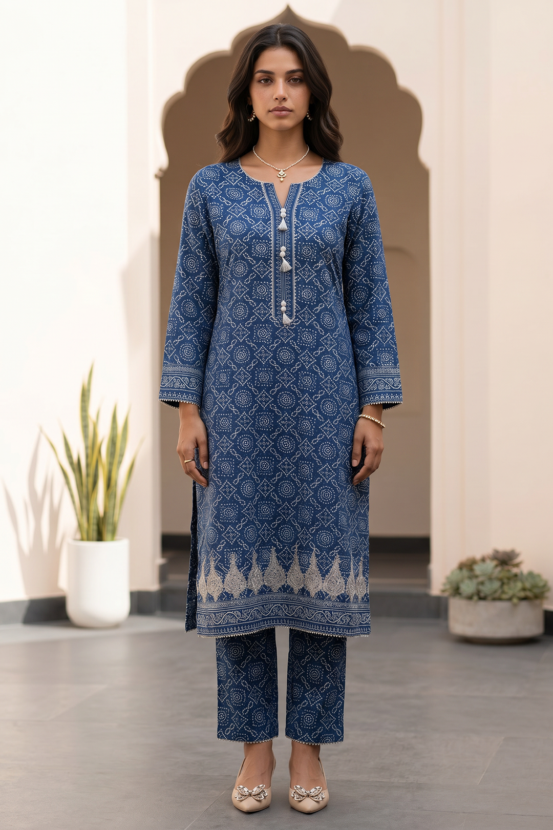 Embroidered Shirt Shalwar - 0809