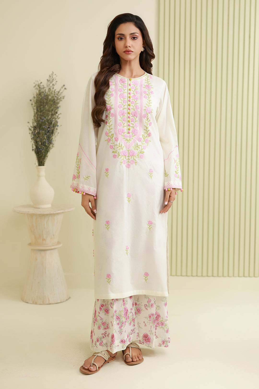 Embroidered Shirt Shalwar - 0810