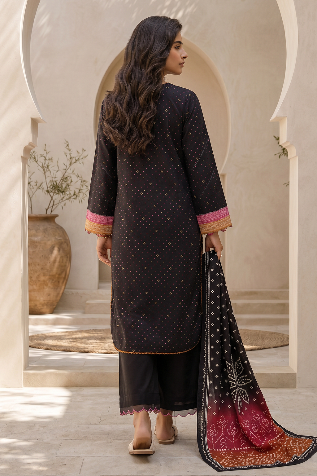 Embroidered Shirt Dupatta - 0867