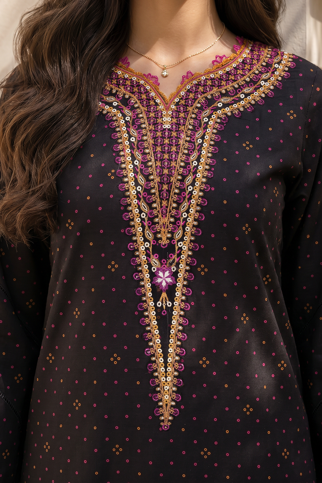 Embroidered Shirt Dupatta - 0867