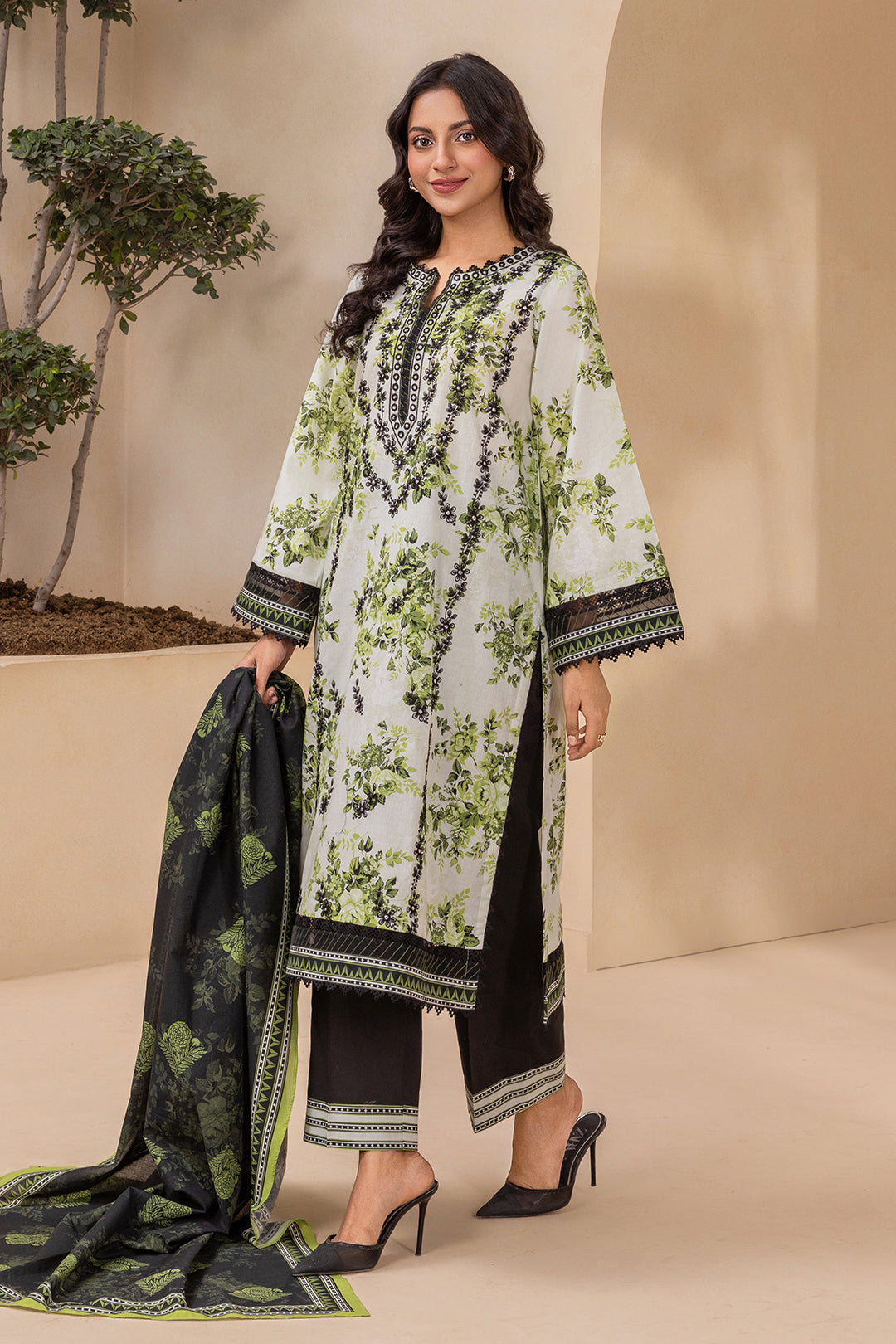 Embroidered Shirt Dupatta - 0868