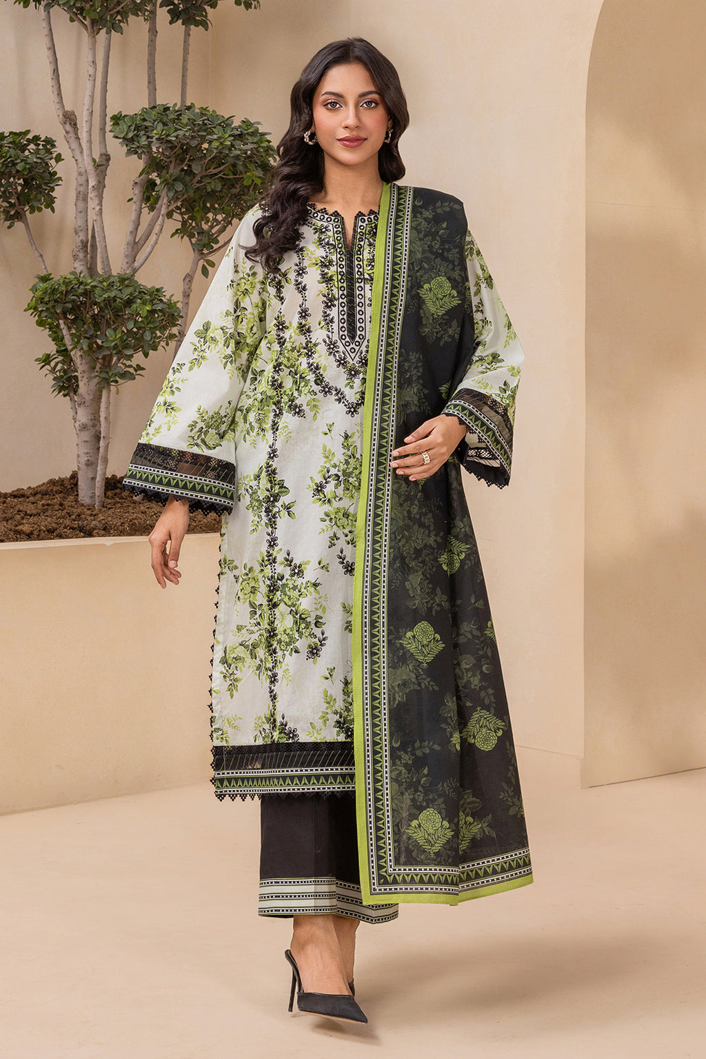 Embroidered Shirt Dupatta - 0868