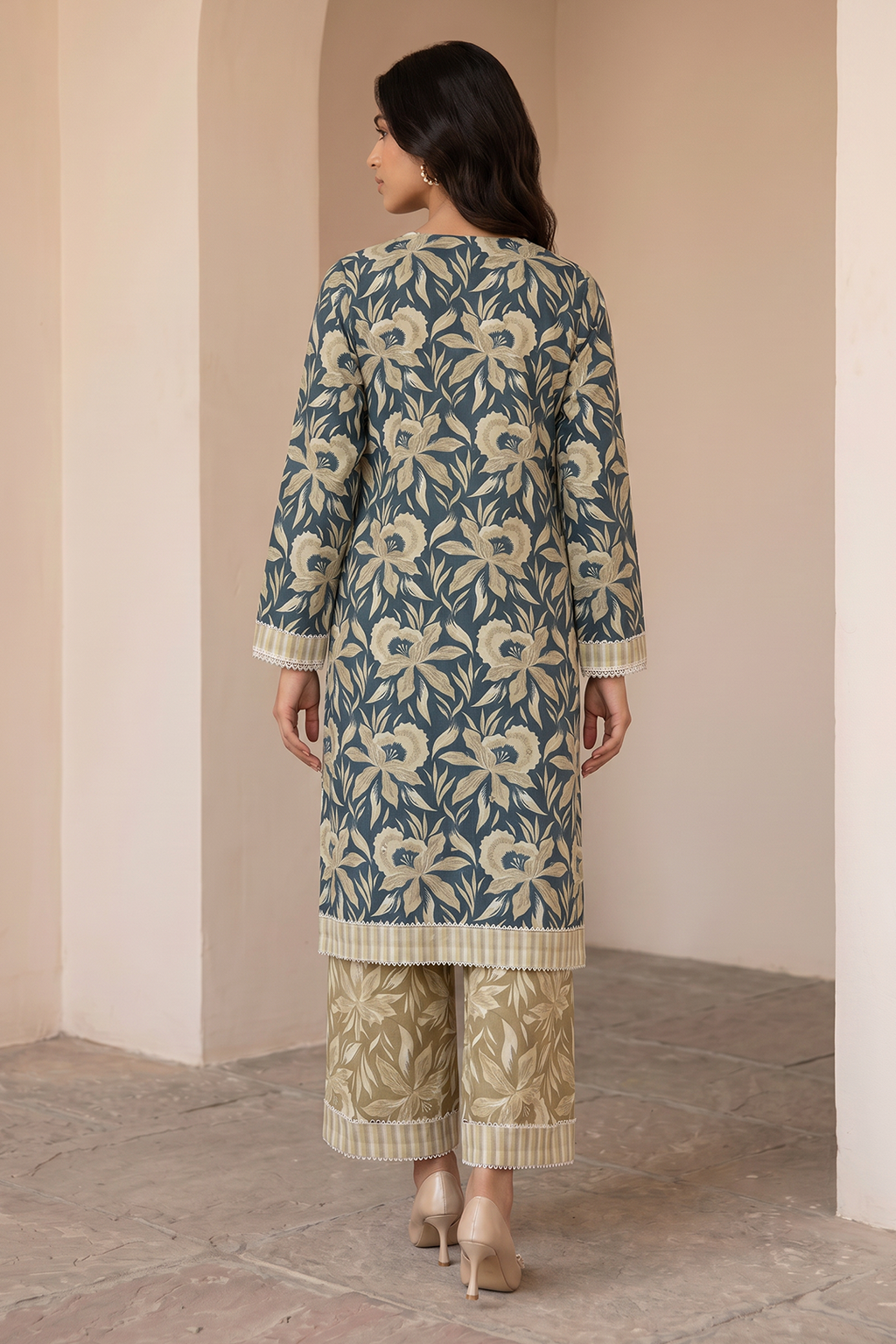Embroidered Shirt Shalwar - 0869