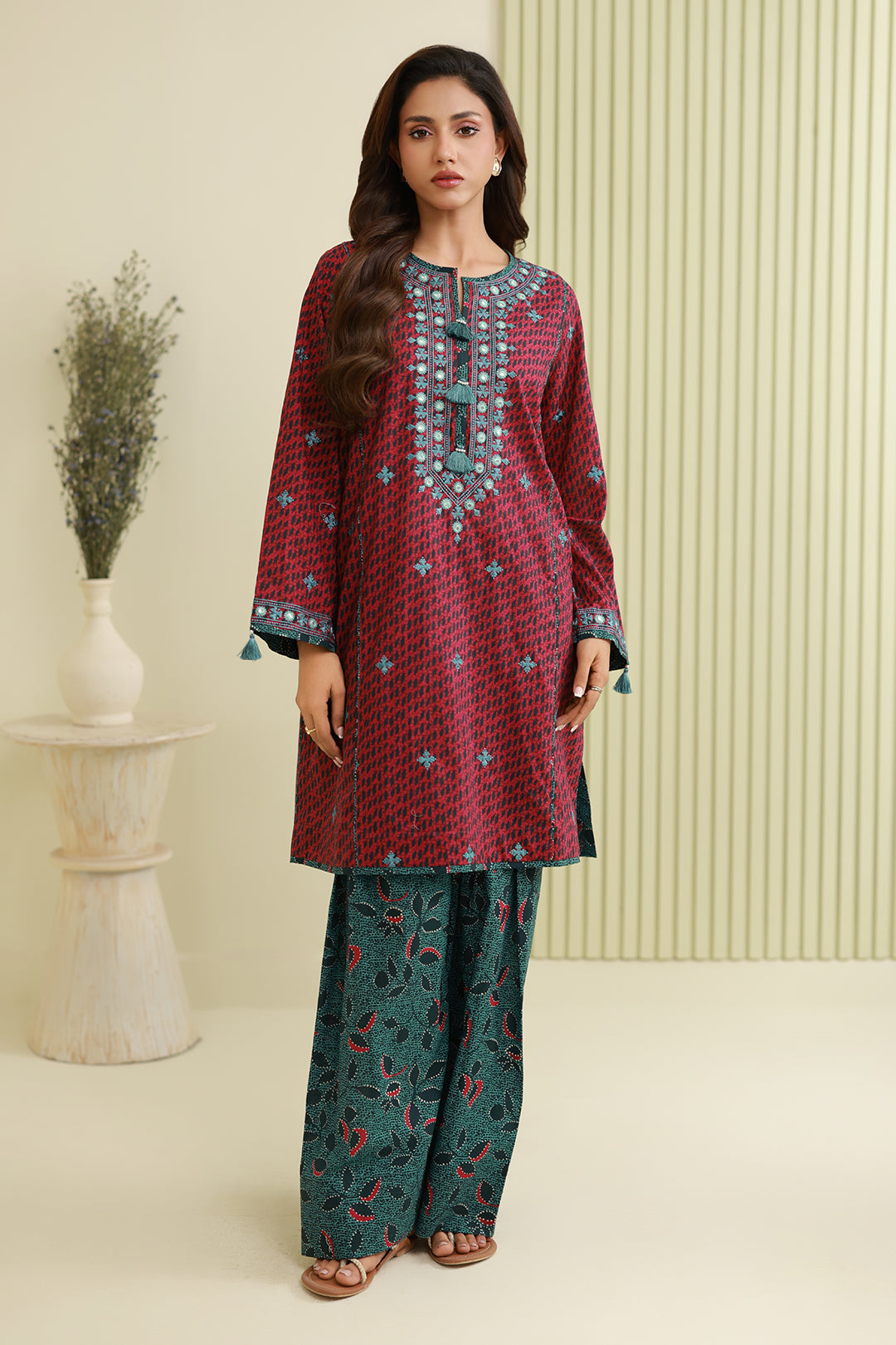 Embroidered Shirt Shalwar - 0870