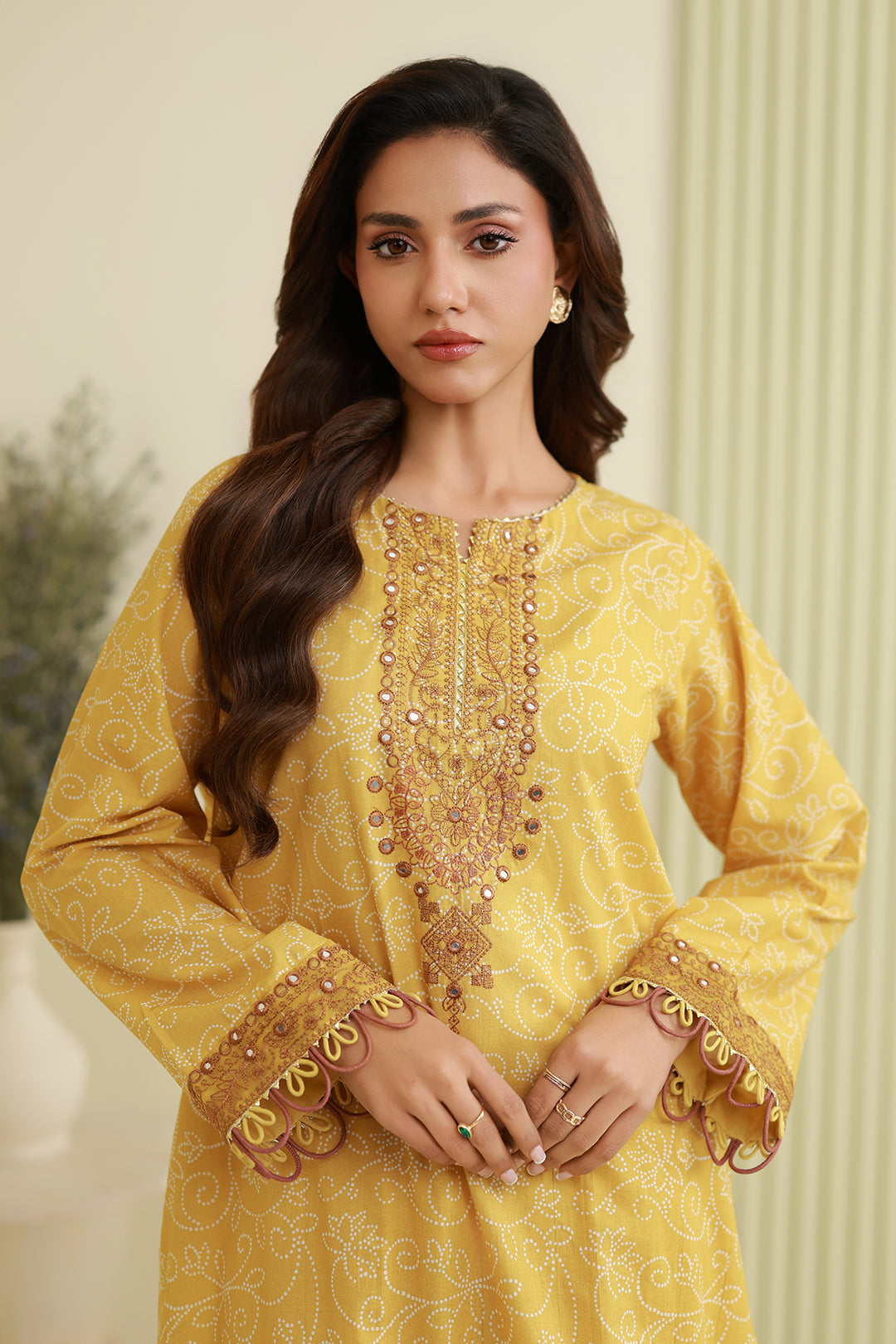 Embroidered Shirt Shalwar - 0872
