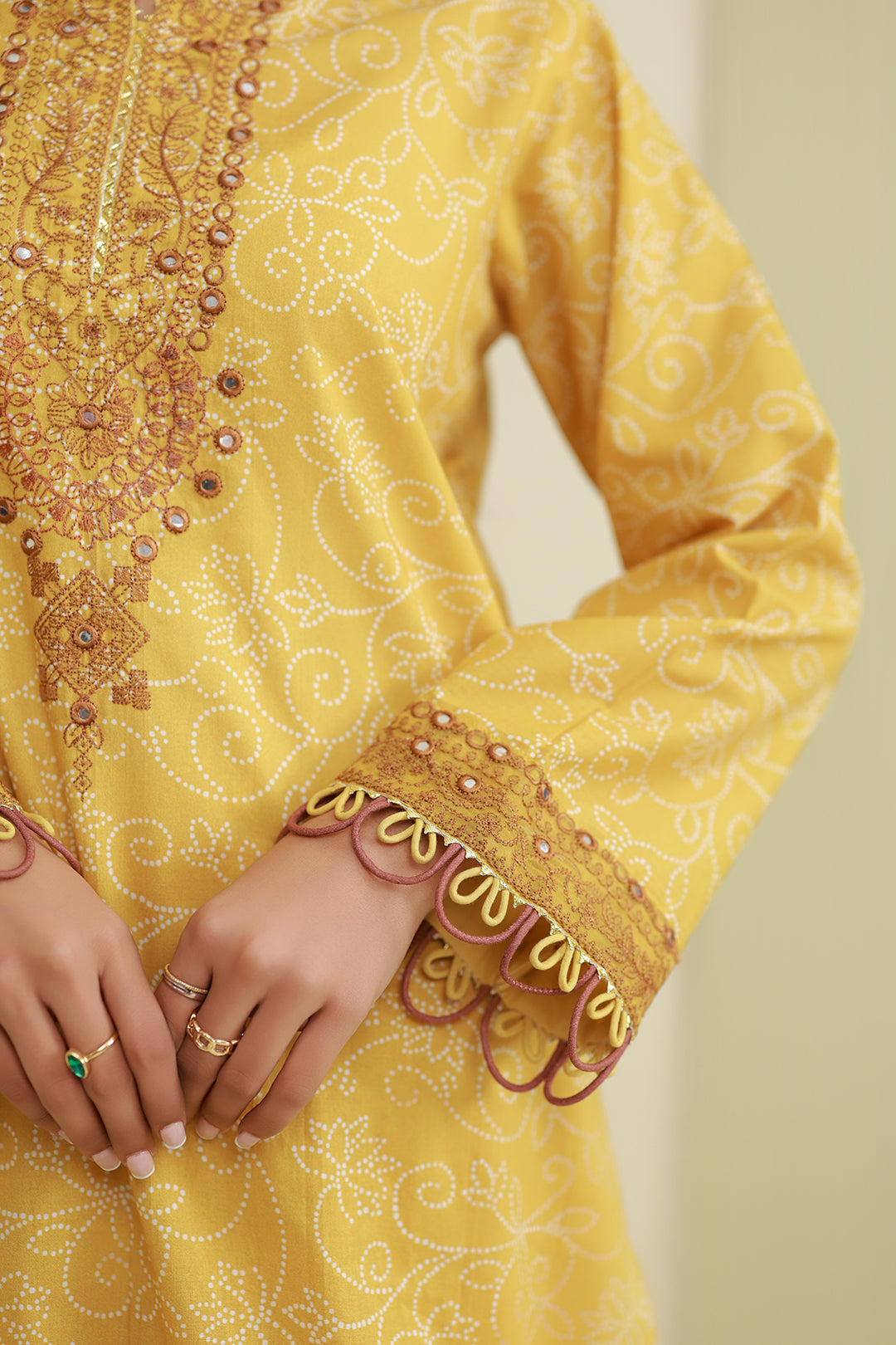 Embroidered Shirt Shalwar - 0872