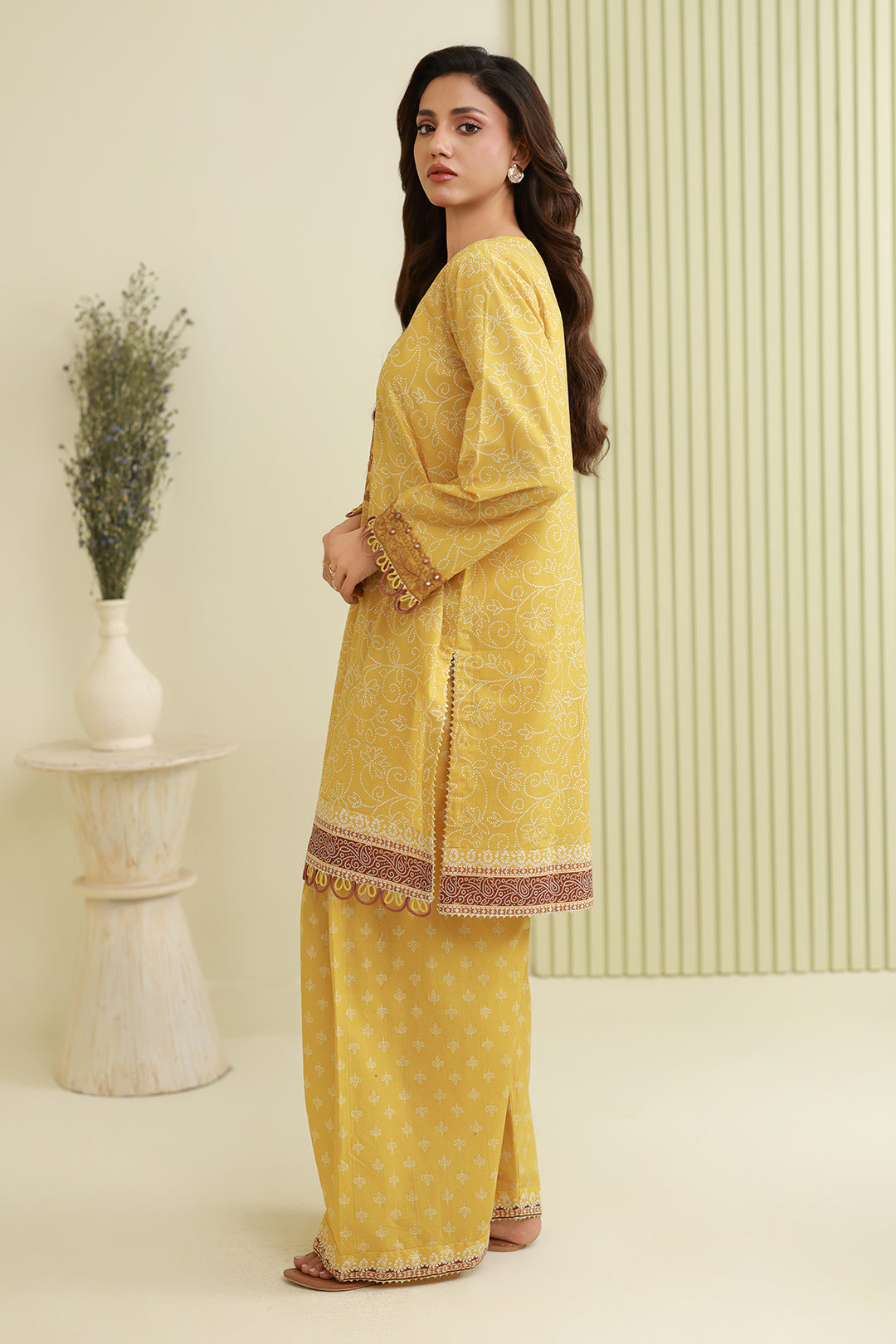 Embroidered Shirt Shalwar - 0872