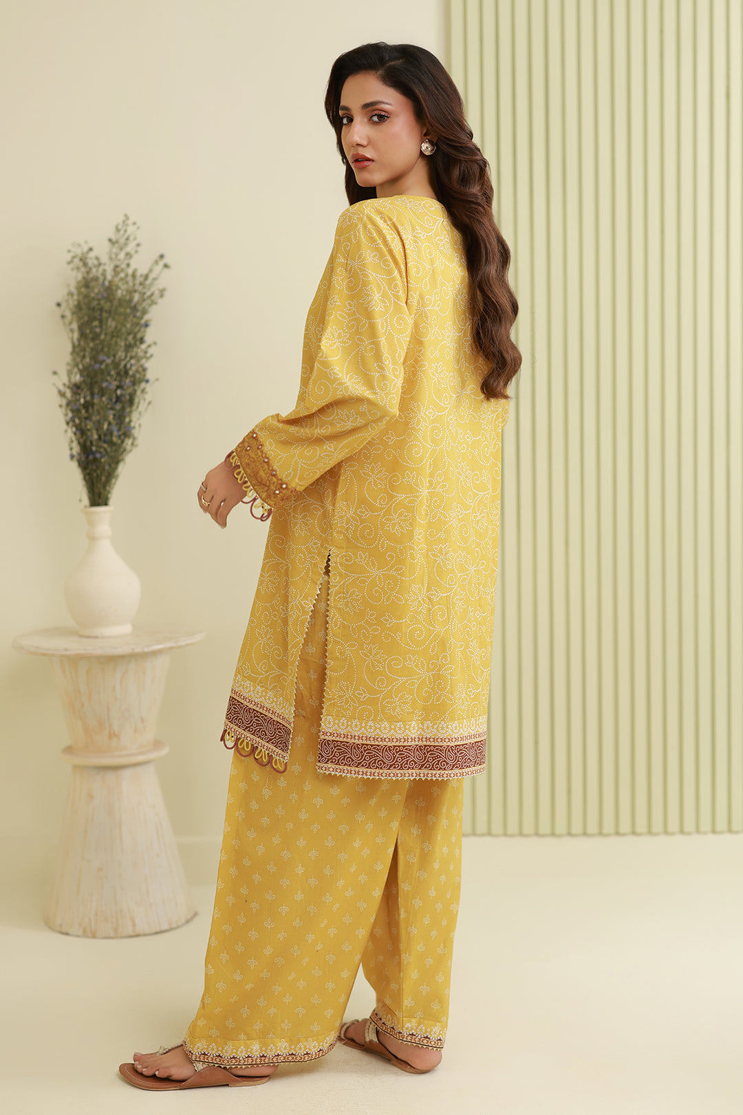 Embroidered Shirt Shalwar - 0872