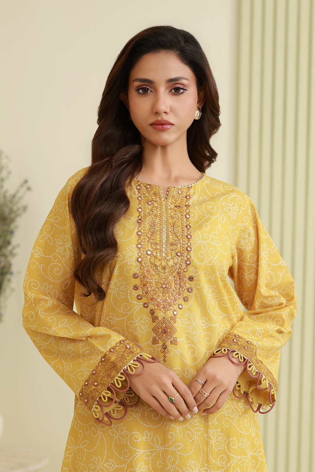 Embroidered Shirt Shalwar - 0872