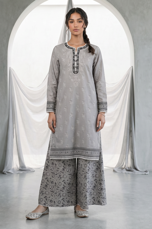 Embroidered Shirt Shalwar - 0933
