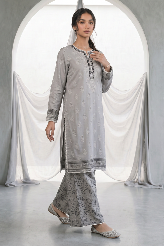 Embroidered Shirt Shalwar - 0933
