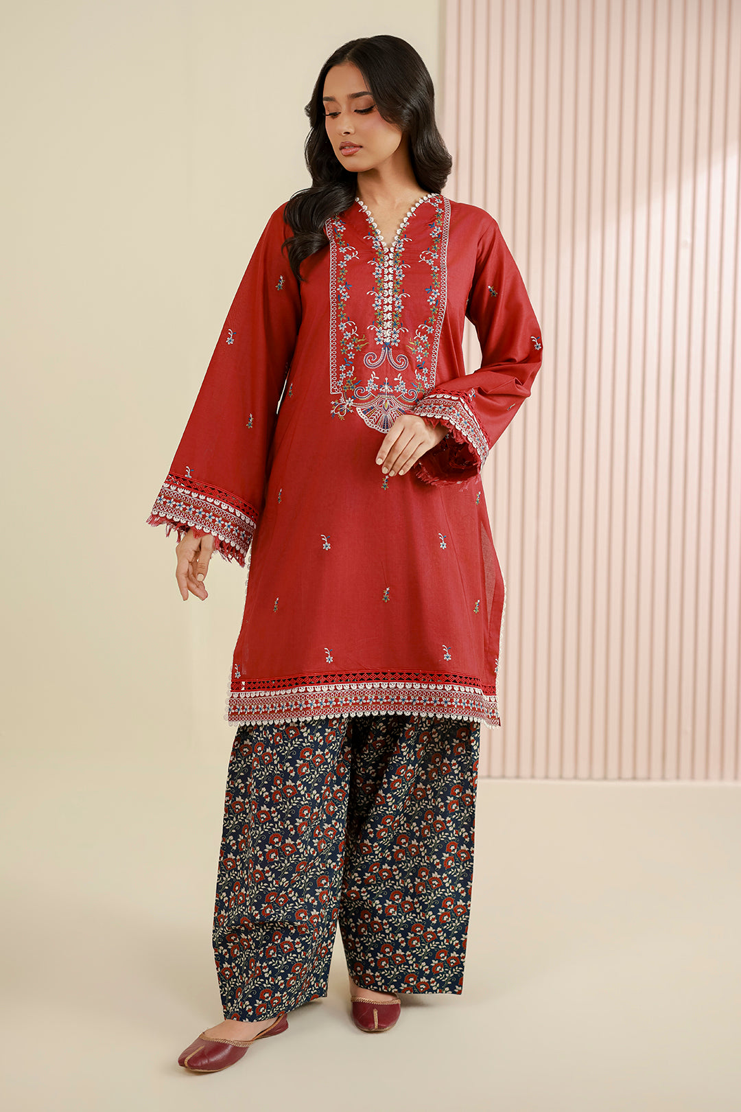 Embroidered Shirt Dupatta - 1004