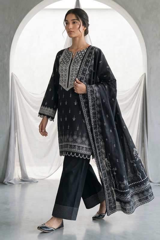 Embroidered Shirt Dupatta - 1067