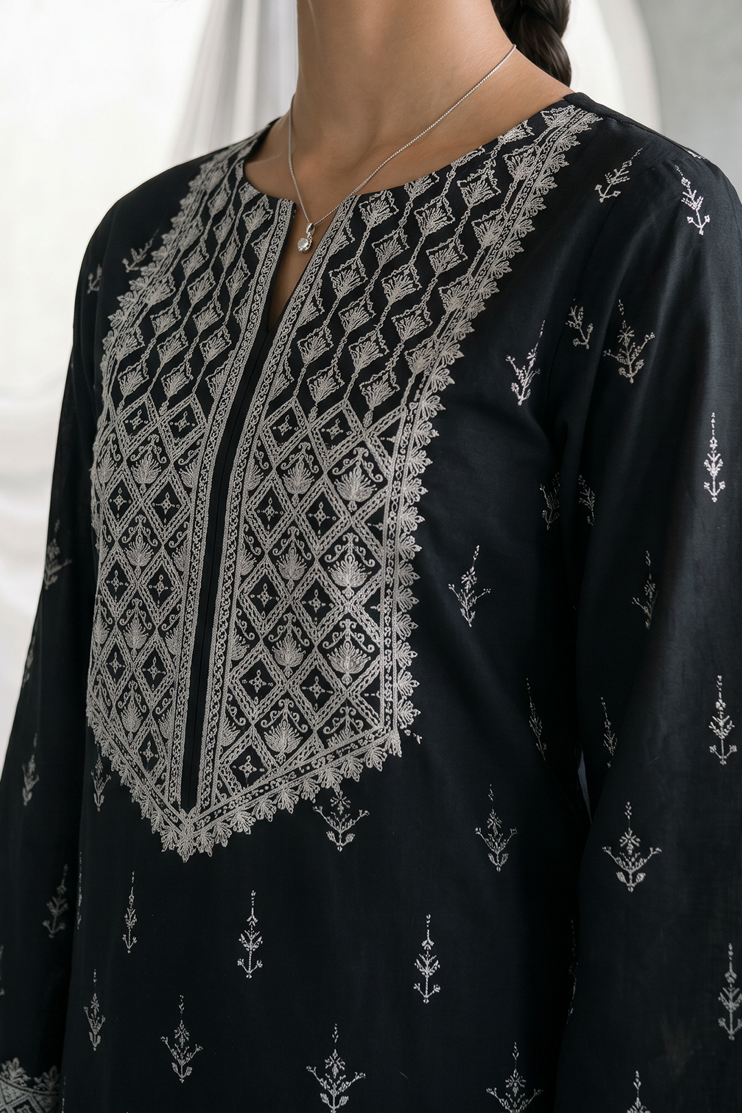 Embroidered Shirt Dupatta - 1067