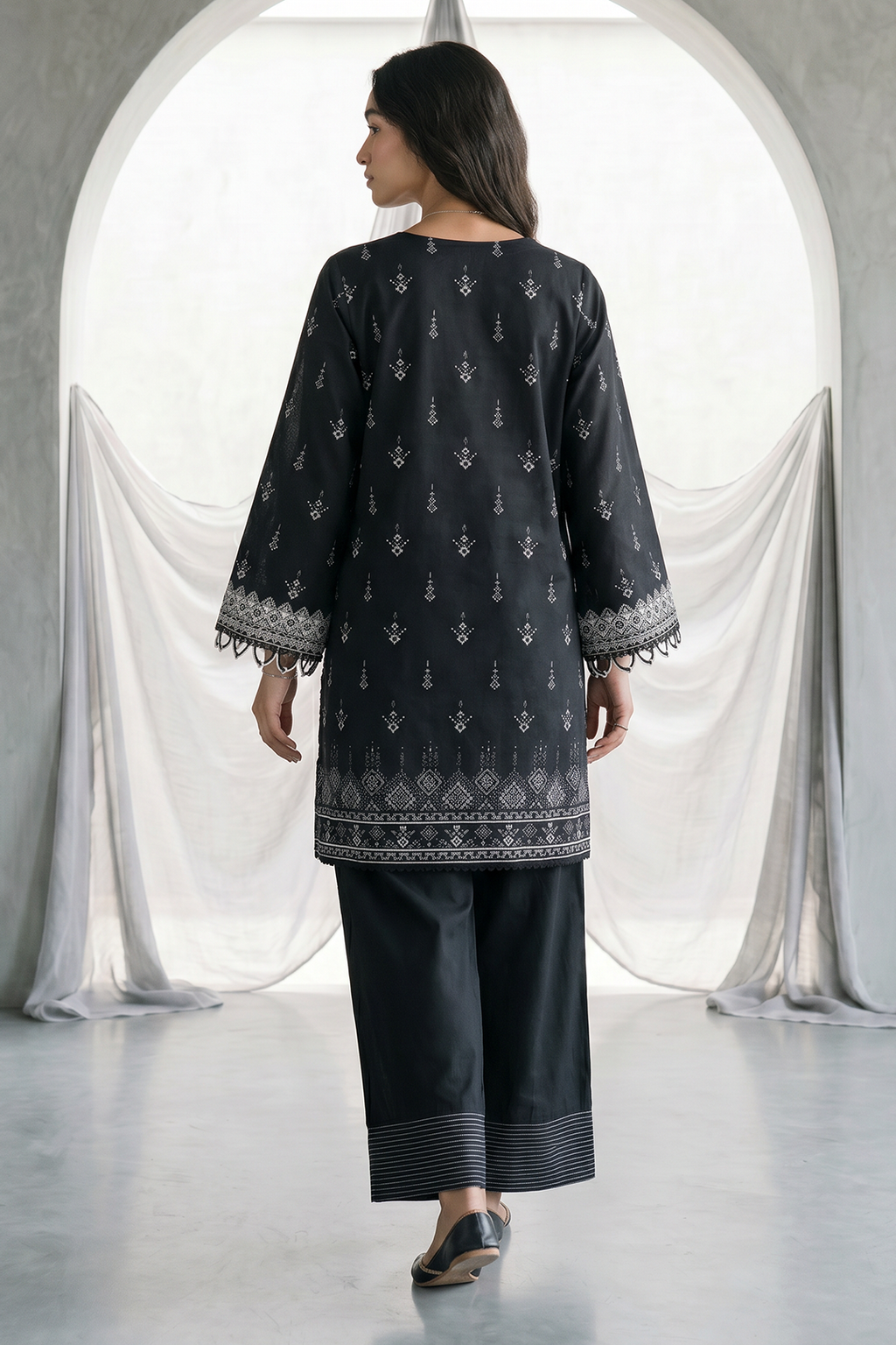 Embroidered Shirt Dupatta - 1067