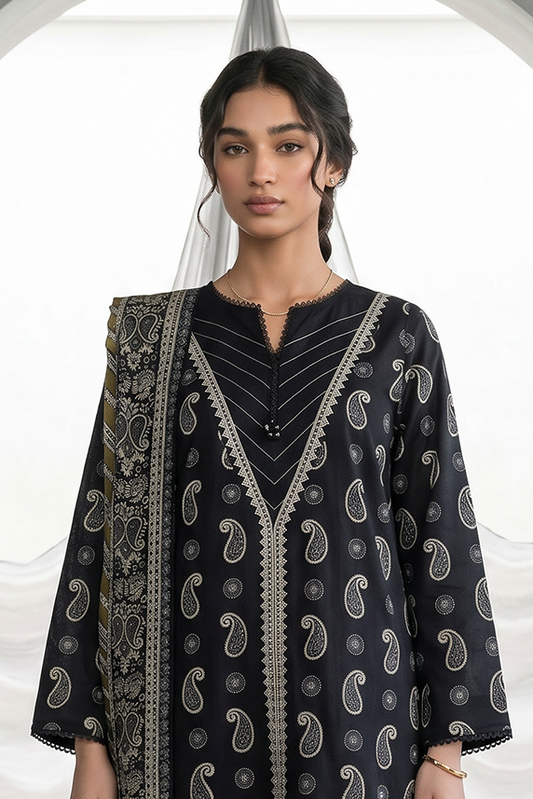 Embroidered Shirt Dupatta - 1068