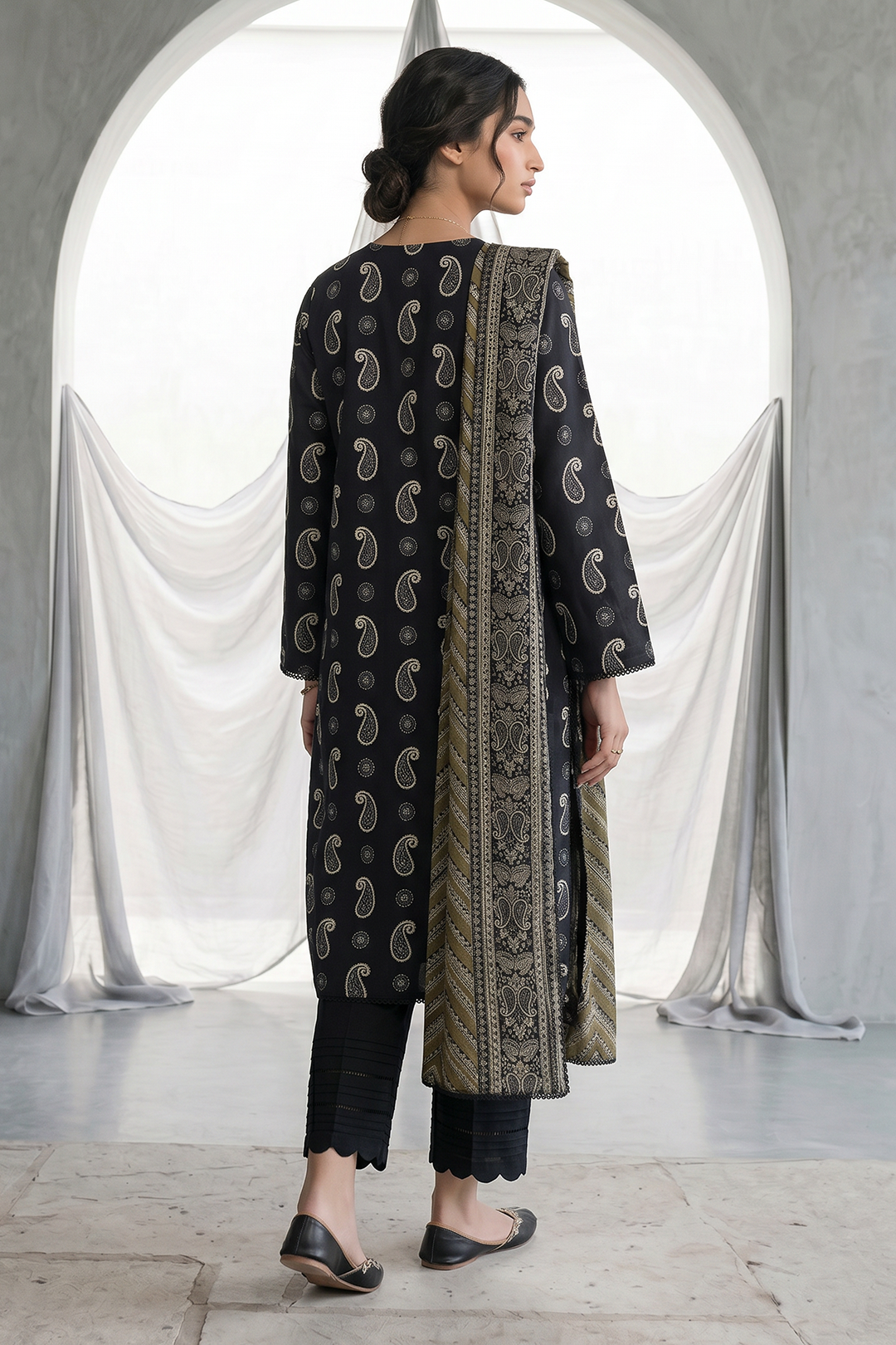 Embroidered Shirt Dupatta - 1068