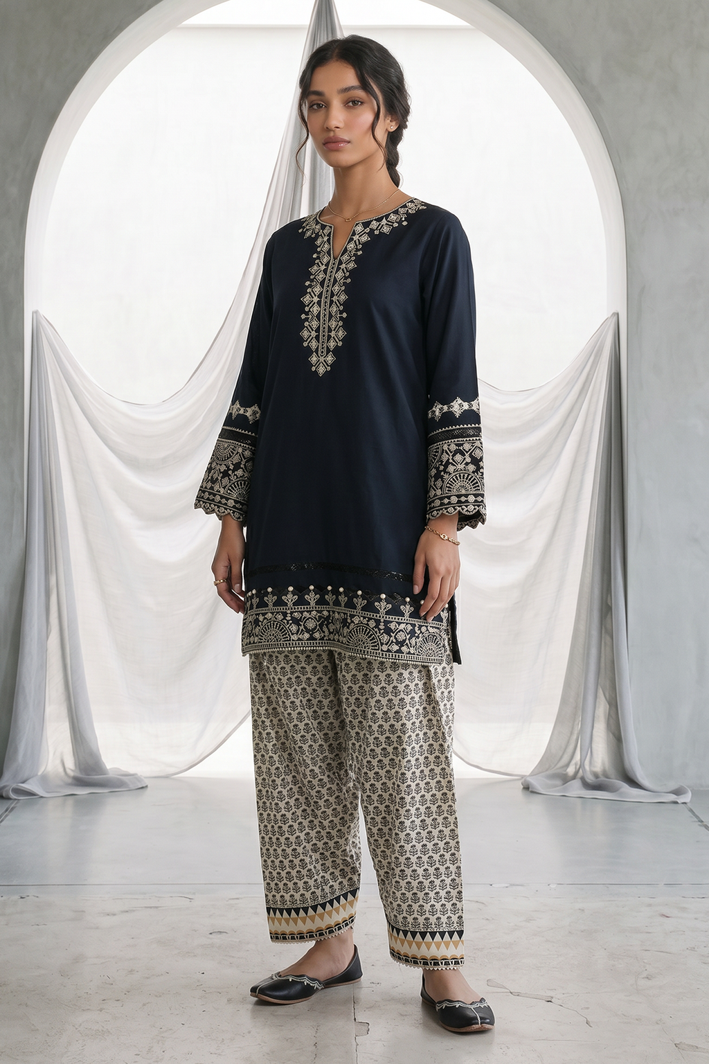 Embroidered Shirt Shalwar - 1069
