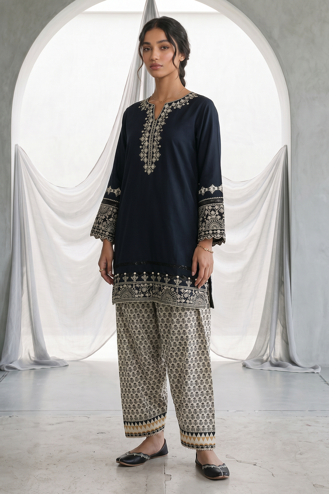 Embroidered Shirt Shalwar - 1069