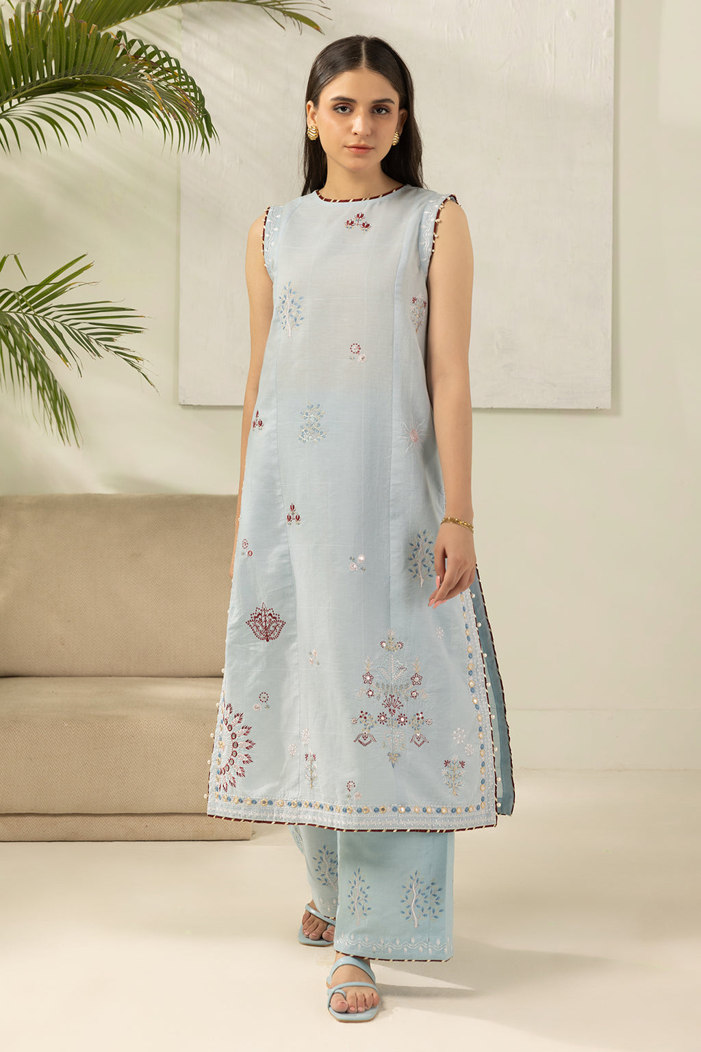 Embroidered Shirt Shalwar - 1182