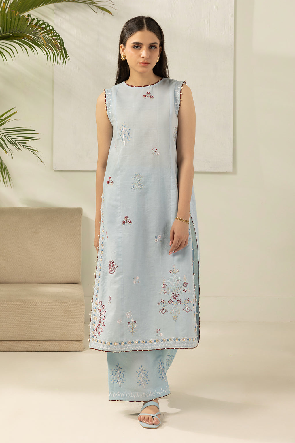 Embroidered Shirt Shalwar - 1182