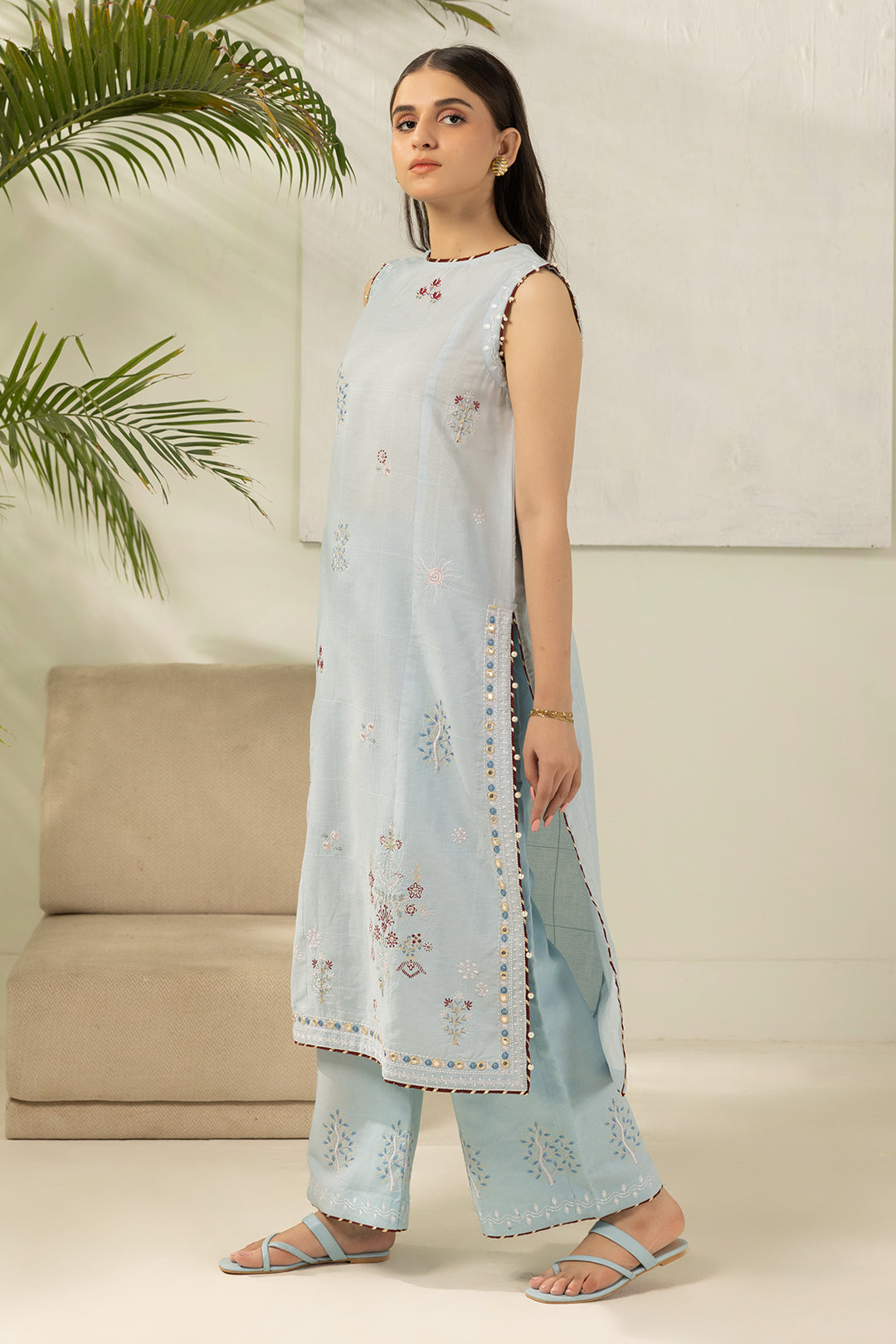 Embroidered Shirt Shalwar - 1182