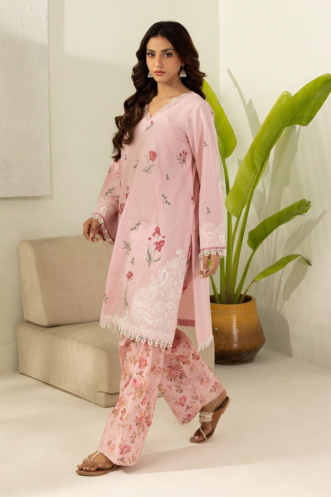 Embroidered Shirt Shalwar - 1183