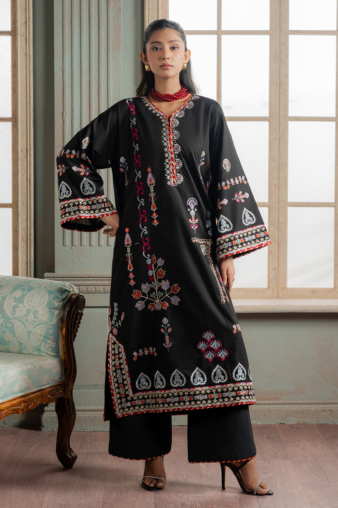 Embroidered Shirt Shalwar - 1187