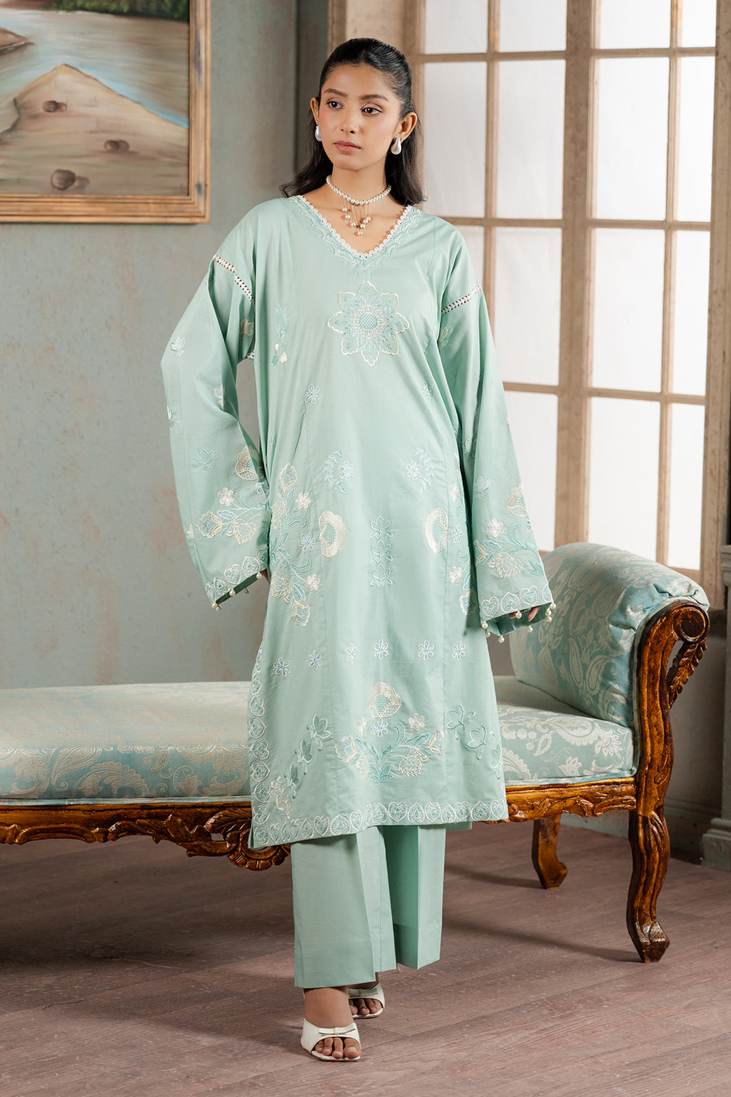 Embroidered Shirt Shalwar - 1188