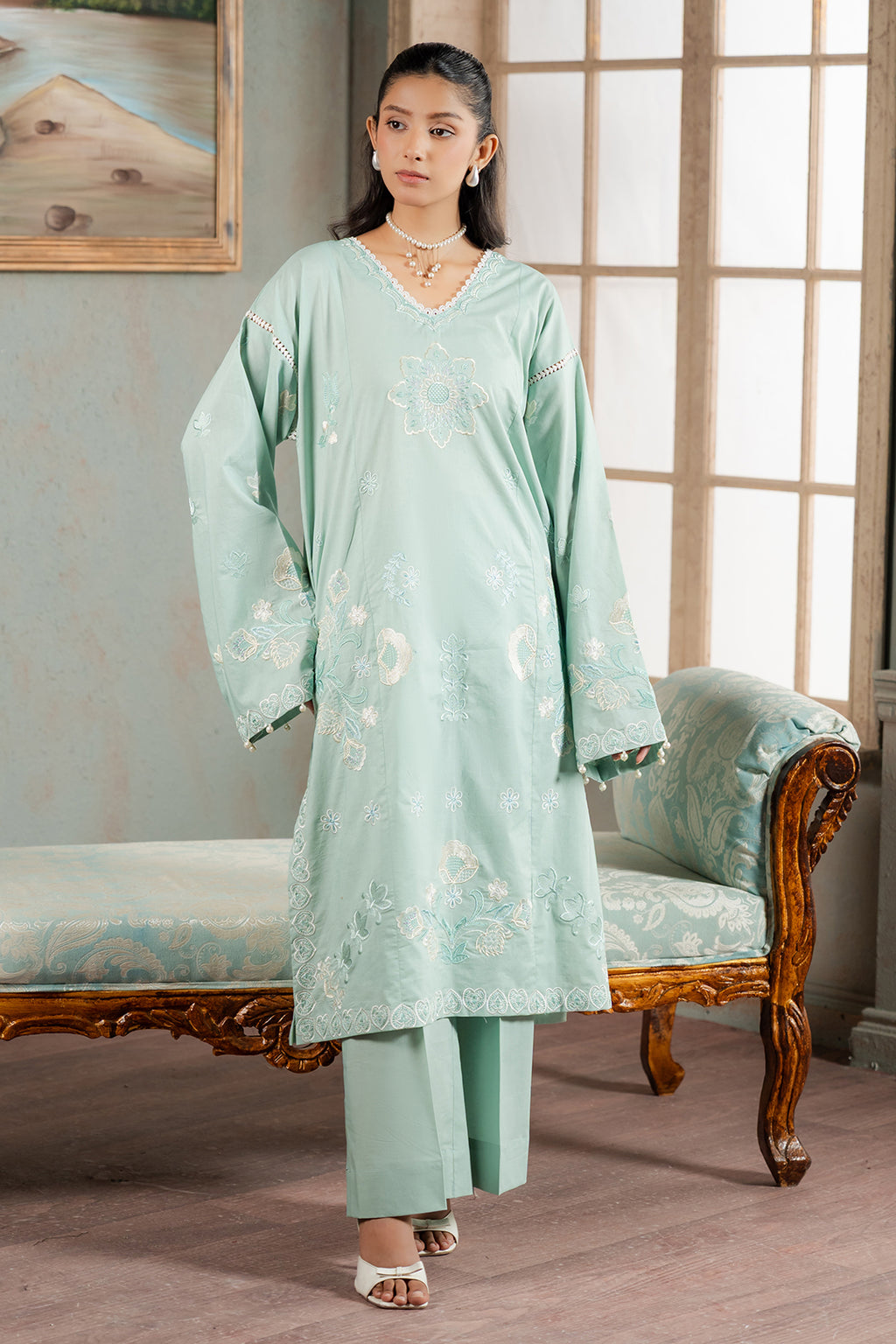 Embroidered Shirt Shalwar - 1188