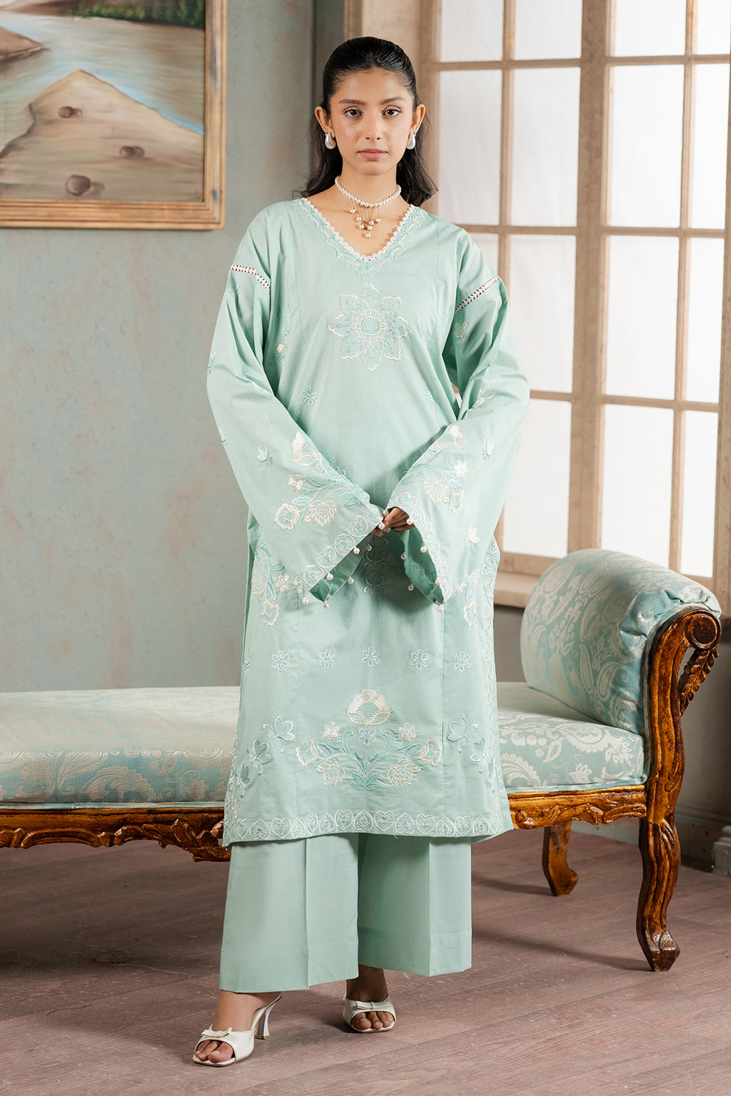 Embroidered Shirt Shalwar - 1188