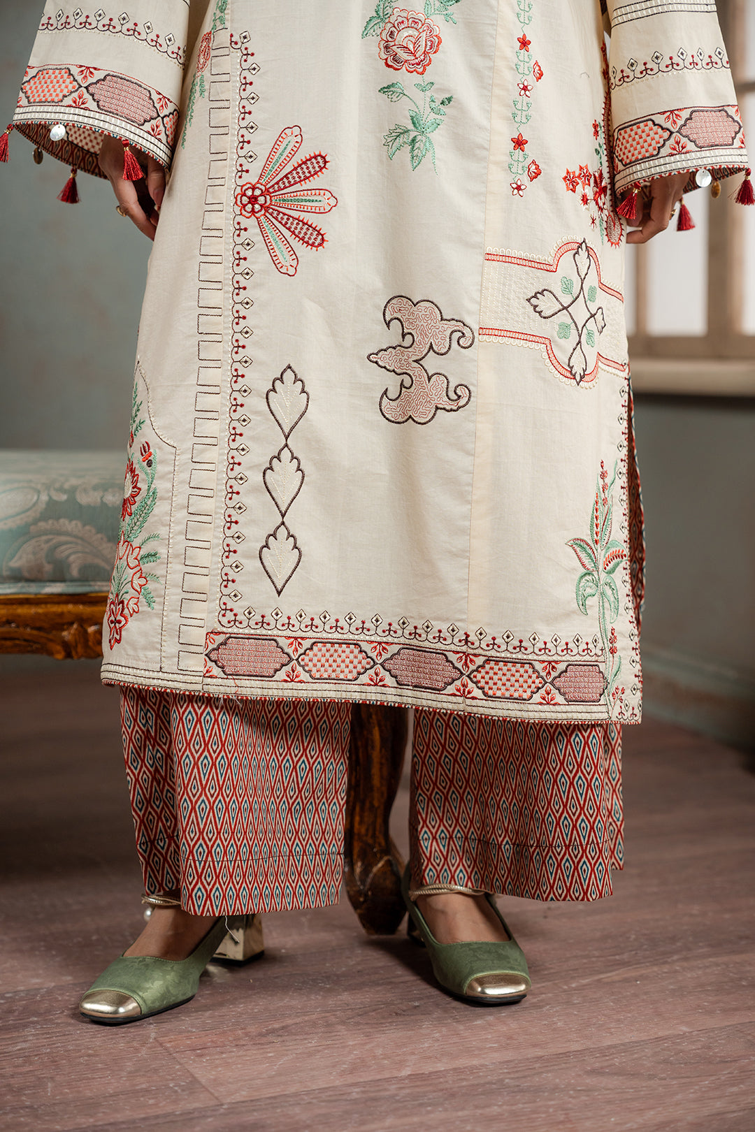 Embroidered Shirt Shalwar - 1189