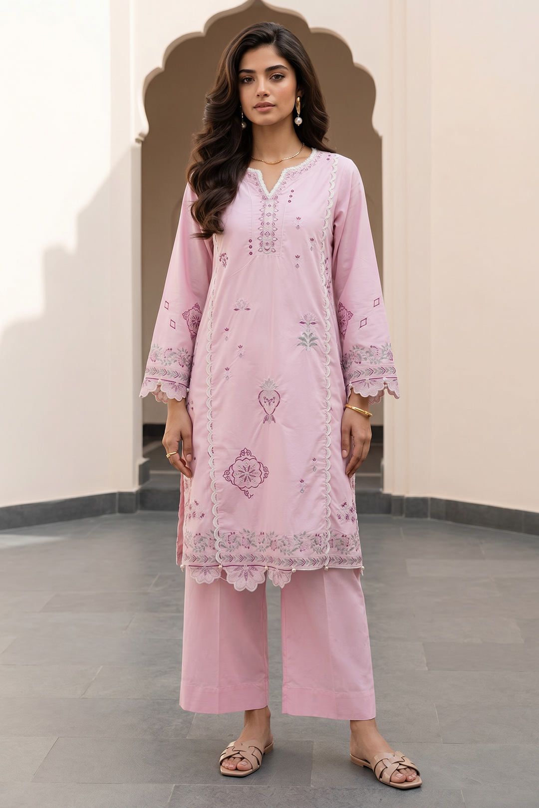 Embroidered Shirt Shalwar - 1193