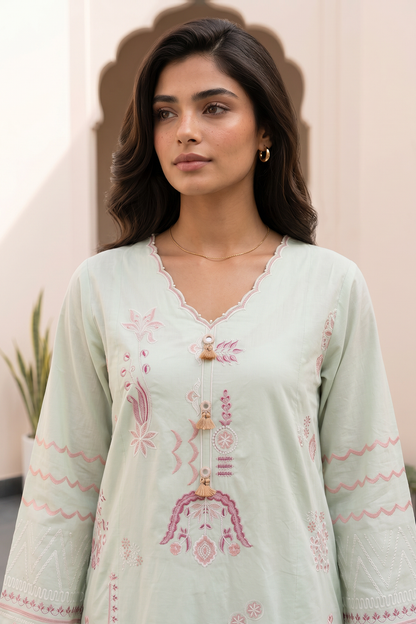 Embroidered Shirt Shalwar - 1194