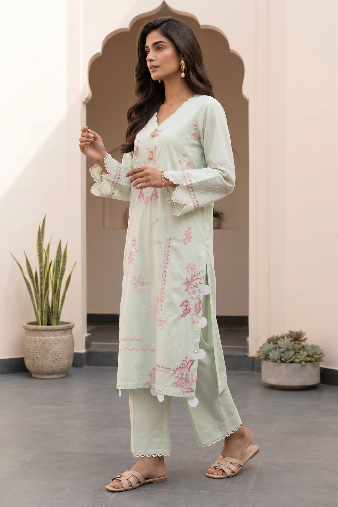 Embroidered Shirt Shalwar - 1194
