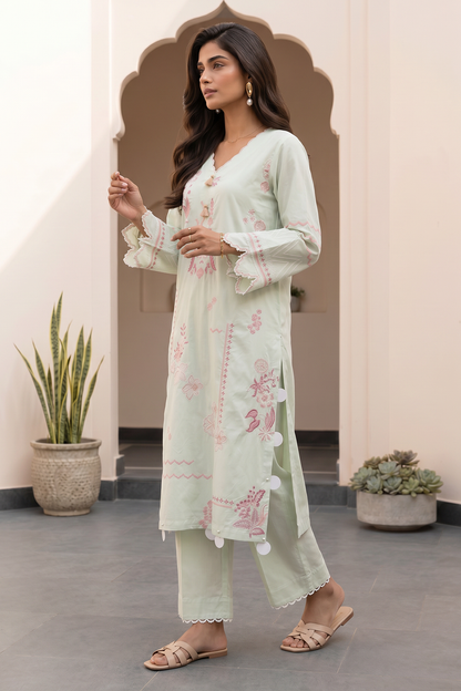 Embroidered Shirt Shalwar - 1194