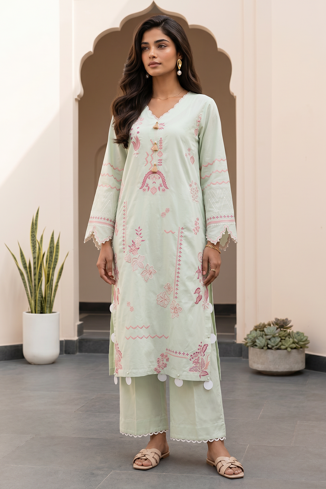 Embroidered Shirt Shalwar - 1194