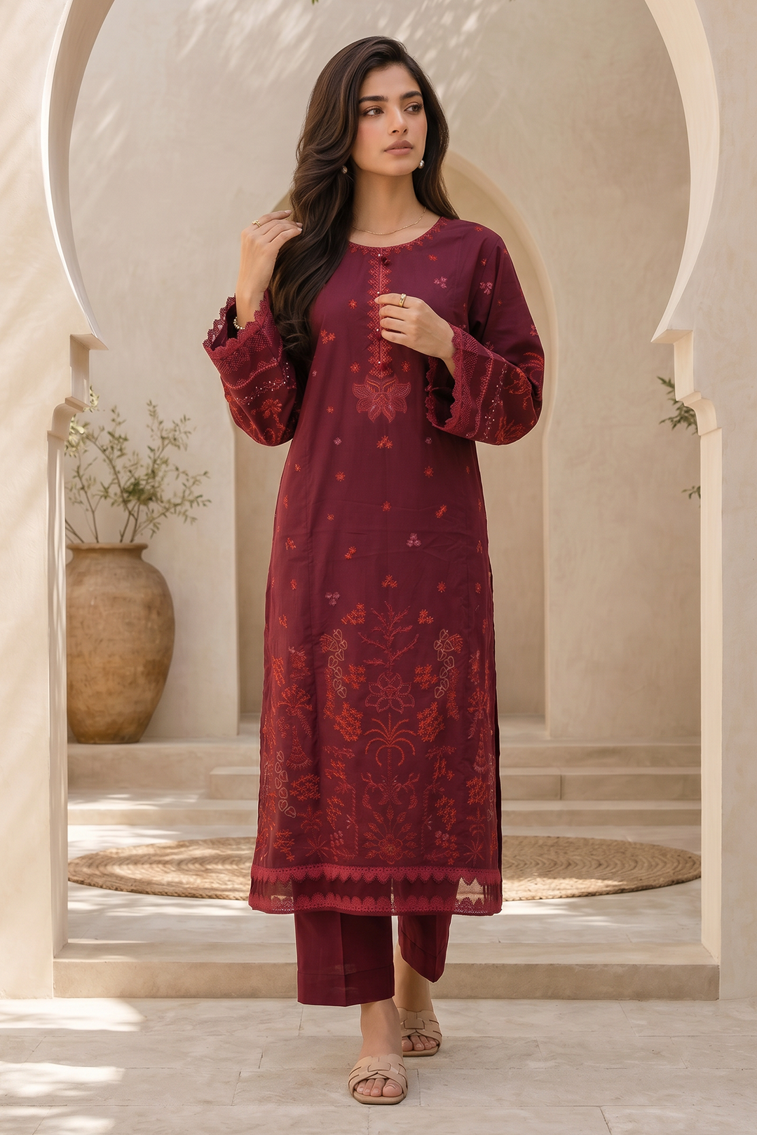 Embroidered Shirt Shalwar - 1195