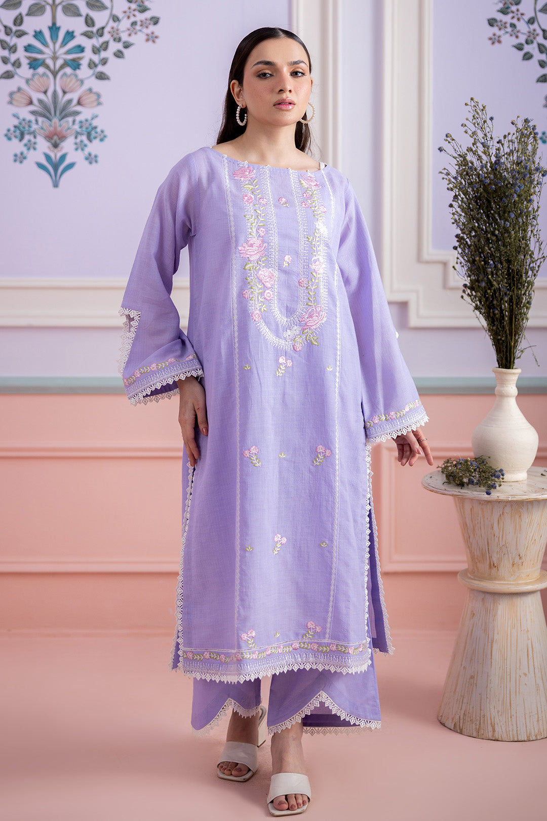 Embroidered Shirt Shalwar - 1212