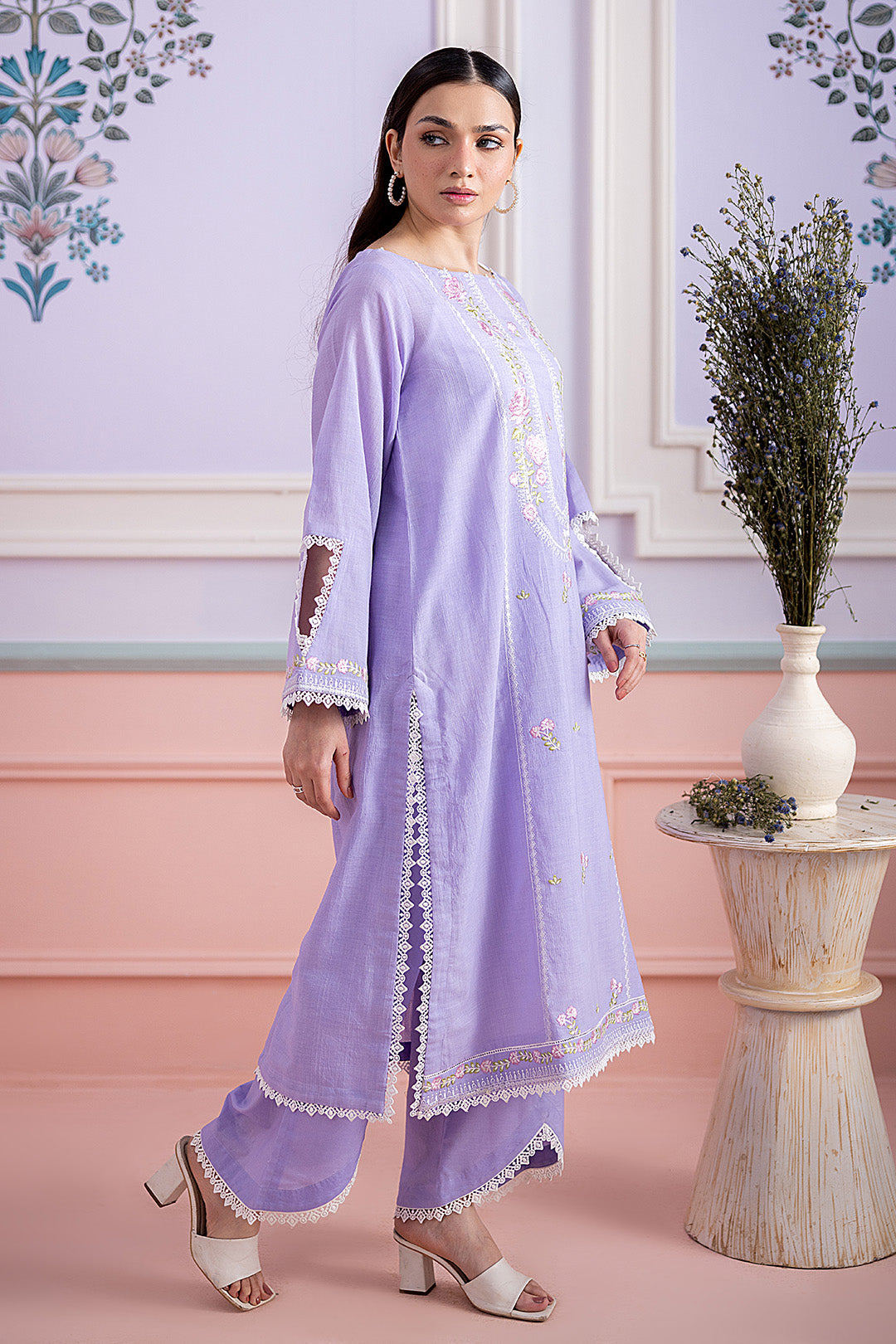 Embroidered Shirt Shalwar - 1212