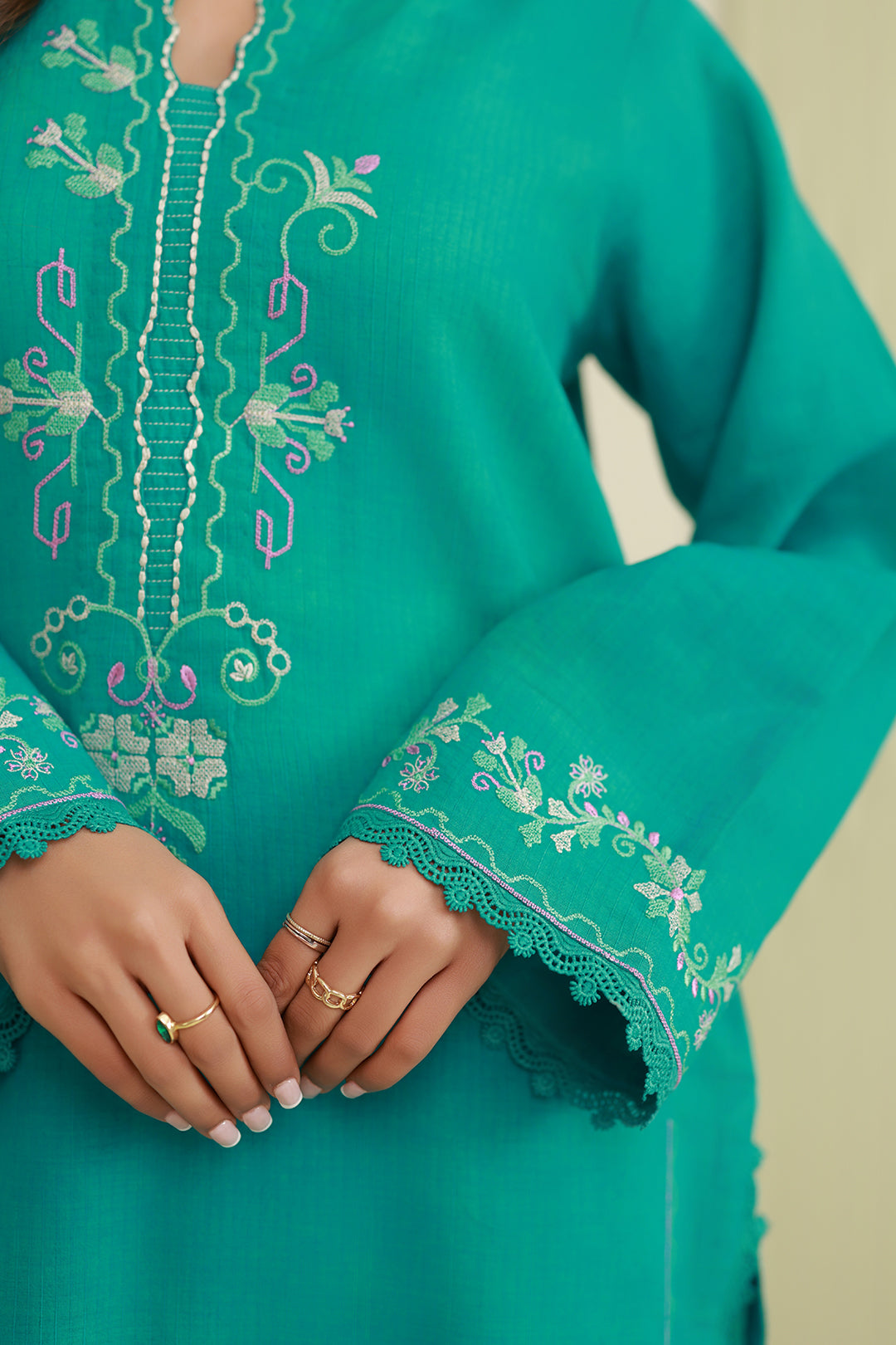 Embroidered Shirt Shalwar - 1214