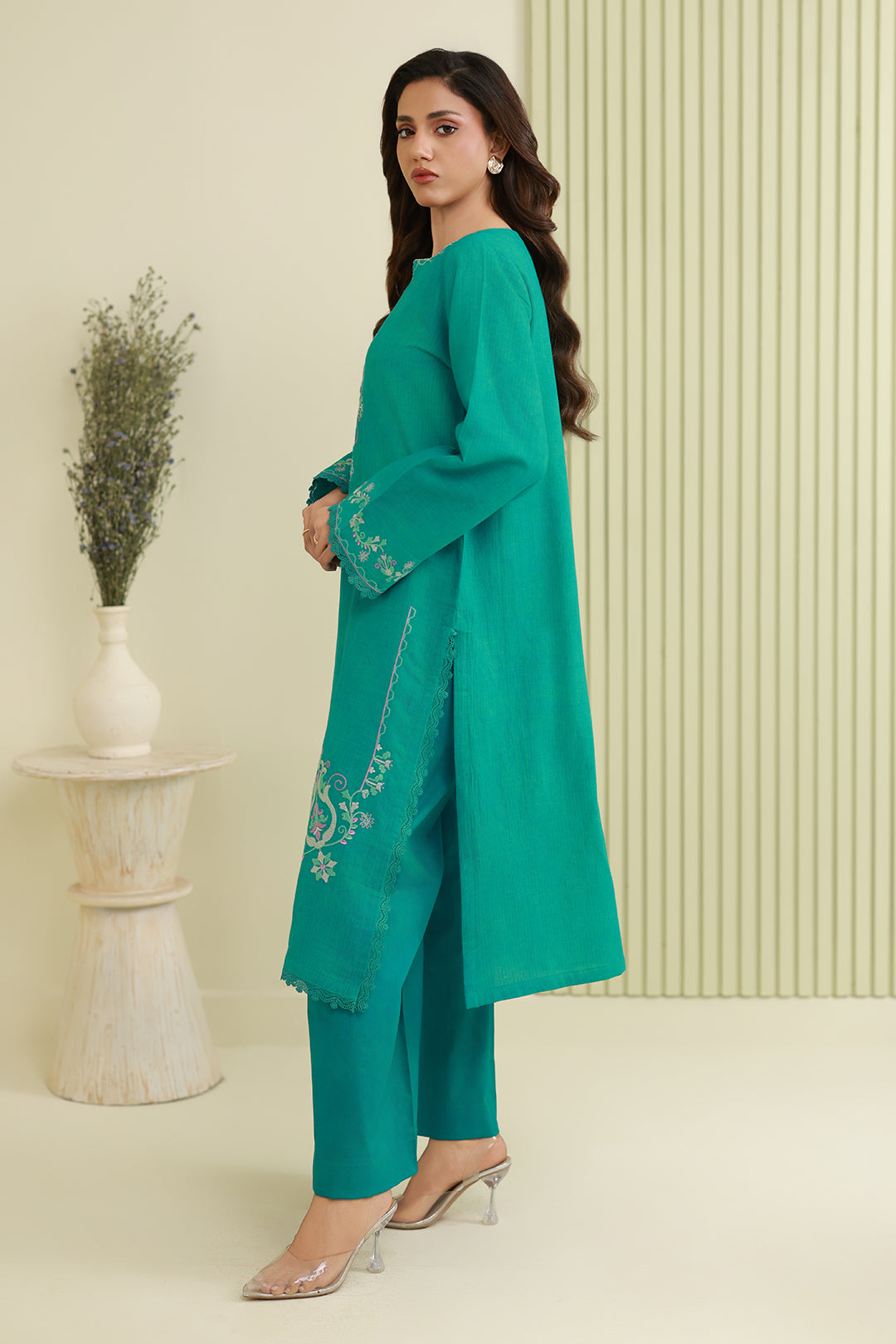 Embroidered Shirt Shalwar - 1214