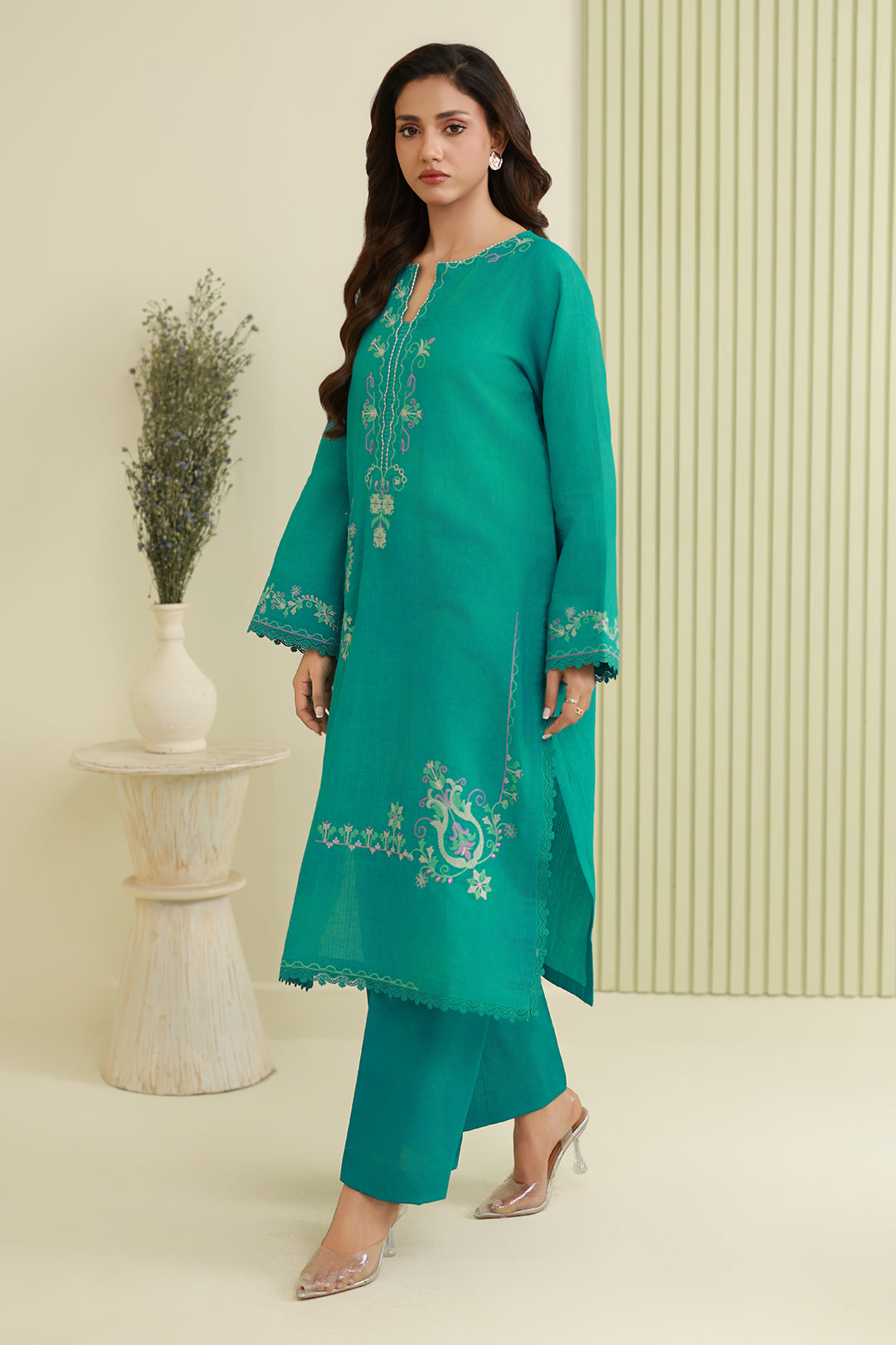 Embroidered Shirt Shalwar - 1214