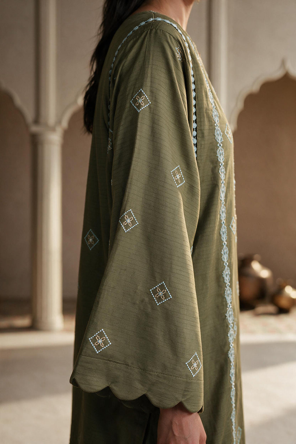 Embroidered Shirt Shalwar - 1215
